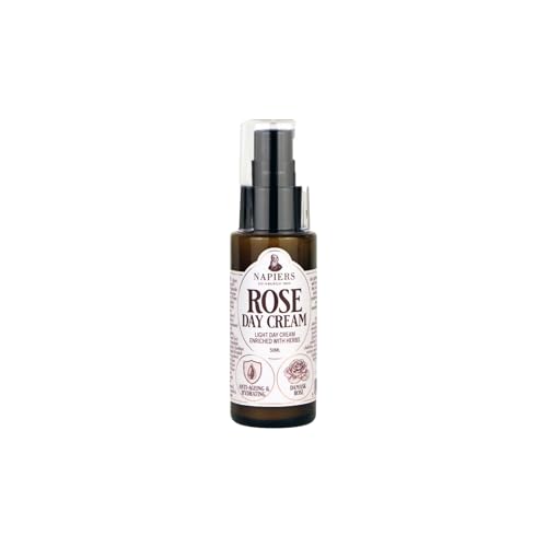 Napiers Rose Day Cream – Hydrating & Anti-Ageing Face Moisturiser with Rosehip & Green Tea – Smooths Wrinkles & Boosts Elasticity – 50ml