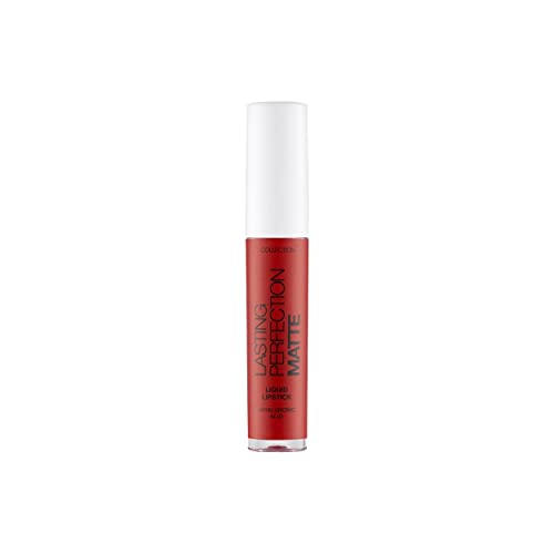 Collection Cosmetics Lasting Perfection Matte Liquid Lipstick, Moisturising, Transfer-Proof, 3.5ml, Fierce