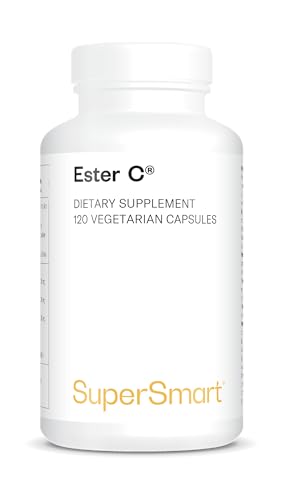 SUPERSMART Ester C® - Non-Acidic Vitamin C - Patented - Helps Reduce Fatigue and Strengthen the Immune System - Easy to Digest - Vegan - Gluten-Free - SuperSmart