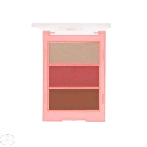 Sunkissed Mellow Auro Makeup Palette with Highlighter, Blush, and Bronzer Shades for On-the-Go Touch Ups