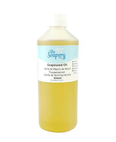 The Soapery Grapeseed Oil 500ml - Cosmetic Grade - Also a Carrier Oil for Massage and Aromatherapy