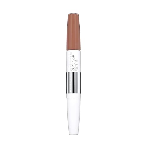 Maybelline Lipstick, SuperStay 24H Liquid Lipstick – Dual-Ended Long-Lasting Color & Moisturizing Lip Balm – Non-Drying, Transfer-Proof, Upto 24Hour Dual Ended Lipstick, Shade: 611 Crème Caramel