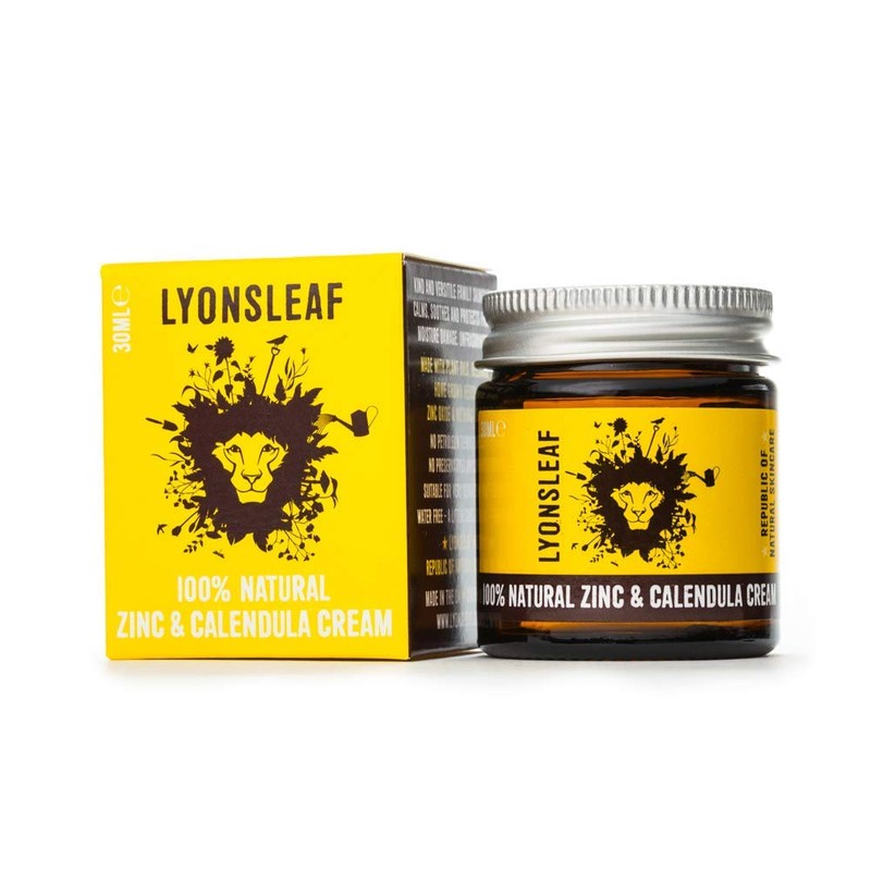 Lyonsleaf Zinc and Calendula Cream 100% Natural - for Spots, Blemishes, breakouts, rashes, Problem Skin and Nappy Rash … (30ml)