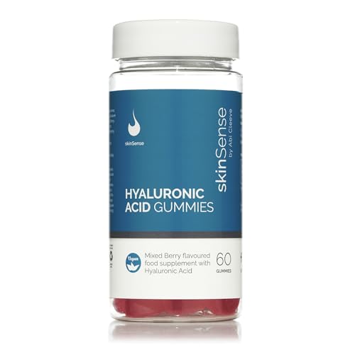 skinSense SkinSense Hyaluronic Acid Gummies 60PCS, Multivitamin Gummies, Chewable Hyaluronic Acid Supplements, Skin Hydration Vitamins, Mixed Berry Flavoured Food Supplement (30 day supply)