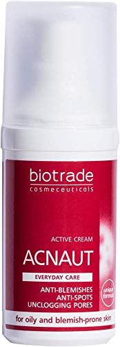 Acnaut Active Cream 30 ml. Suitable for oily, prone and blemished skin with imperfections with Vitamins A and E by Biotrade