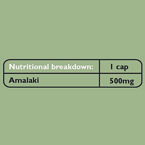 Fushi Organic Amalaki Capsules, 60 Caps | Fresh-Ground & Whole Food | Rich in Vitamin C | Natural Anti-inflammatory, Detoxifies the Body | Bio-dynamically Grown, Cold Processed, Vegan |Made in the UK