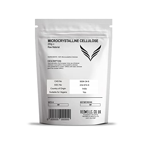 Microcrystalline Cellulose Powder REDWELLS Tablet Excipient - 250g Pack