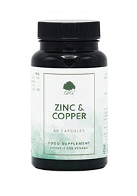 Zinc & Copper Supplement | 15mg Zinc & 1mg Copper per Capsule | 60 Vegan Capsules | G&G Vitamins