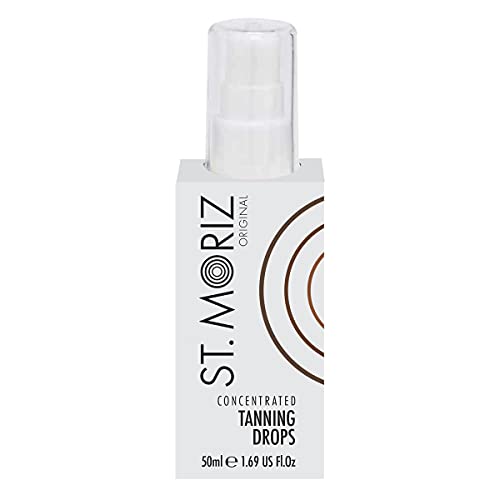 ST. MORIZ St Moriz Original Concentrated Tanning Drops | Add 1-3 Bronzing Drops to Skin Care or Body Moisturiser for Custom Fake Tan & Gradual Glow | Dermatologically Tested | Vegan & Cruelty Free | 50ml