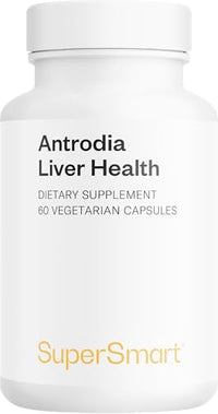 SUPERSMART Antrodia Liver Health - Powerful and Fast Liver Detox - Clinically Tested Antrodia Camphorata for Detox & Liver Support - >0.3% Antroquinonol - 60 Capsules - SuperSmart
