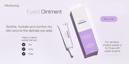 Eyelid Ointment 4g- A Soothing moisturiser to Help Relieve eyelids That are Dry, Itchy, red, and Flaky. Soothe, Hydrate and Comfort Dry Skin Around The Delicate Eye Area