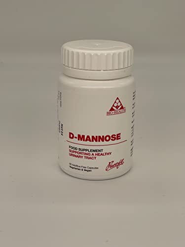 Bio-health Bio-Health D-Mannose Food Supplement for Supporting a Healthy Urinary Tract, Suitable for Vegan and Vegetarians, Additive Free, 60 Capsules