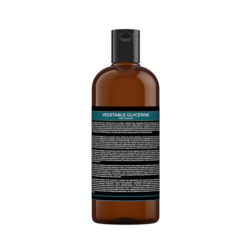 Mystic Moments | Vegetable Glycerine Liquid | 99.5% Pure | Kosher Certified | GMO-Free & Allergen-Free | For Skincare, Cosmetics, Soaps, Toothpaste & More | Soluble in Water & Alcohol | 500g