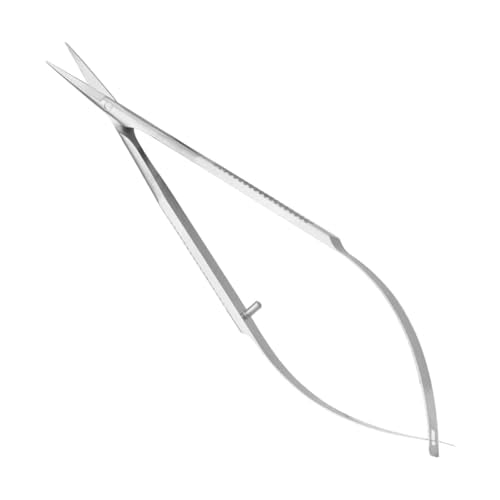 LIFEBEAT Extra Fine Curved Cuticle Scissors | Stainless Steel with Superior Rebound Feel | Ideal for Eyebrows, Eyelashes, Nail Trimming, and Dry Skin Care | Featuring Fine Pointed Tips for Precise Detailing an