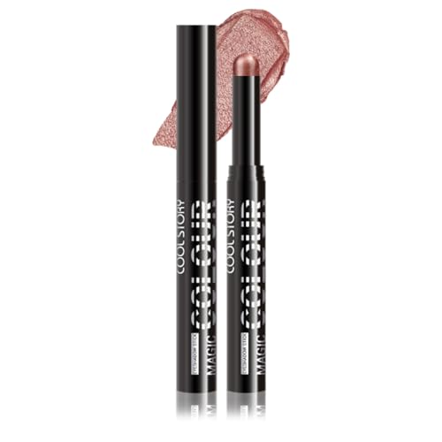 HISUNBEN Body Glitter Stick,Professional Makeup Wonder stick,On-the-Go Highlight and Contour, Sparkly Natural Powder for Face;Body; Eyes-Red