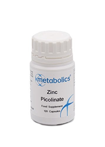 Zinc Picolinate Capsules — Zinc Supplement Pot of 120 Capsules (13.8 mg zinc) 69 mg — Promotes Healthy Hair, Skin & Nails | Additive Free