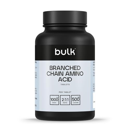 Bulk Pure Branched Chain Amino Acid (BCAA) Tablets, 1000 mg, Pack of 250, 50 Servings, Packaging May Vary