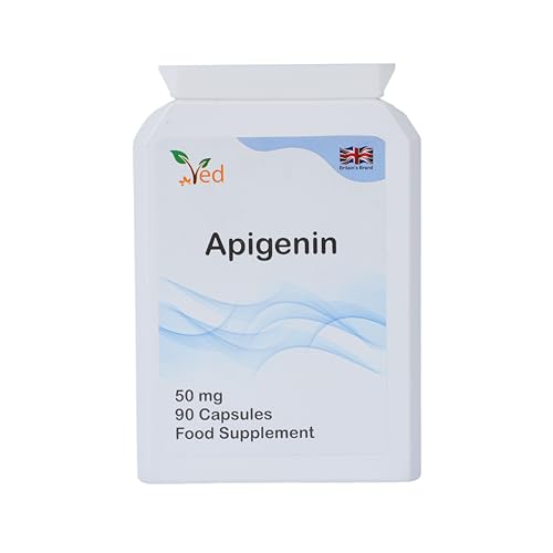 VED Apigenin 50mg, Optimal Dose for Sleep & Relaxation Support, Grapefruit Source, 90 Vegan Capsule (3 Months Supply)