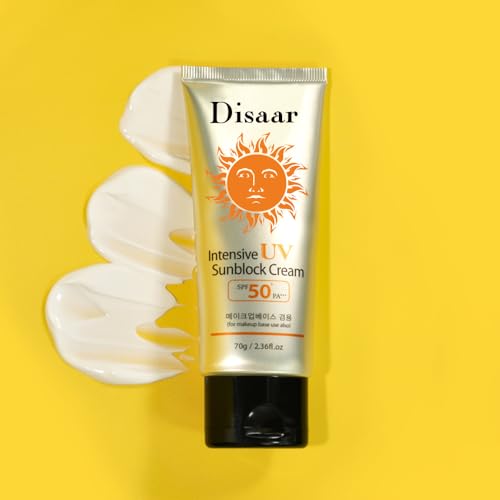 Trendyfave Intenive UV Sunblock Cream, Sunscreen SPF 50+, Sun Cream SPF 50+, Oil Control, Face Sun Cream SPF 50, PA++++, Suncream Factor 50 for Face, Ultra Light UVA & UVB Protetion, Non-Perfumed