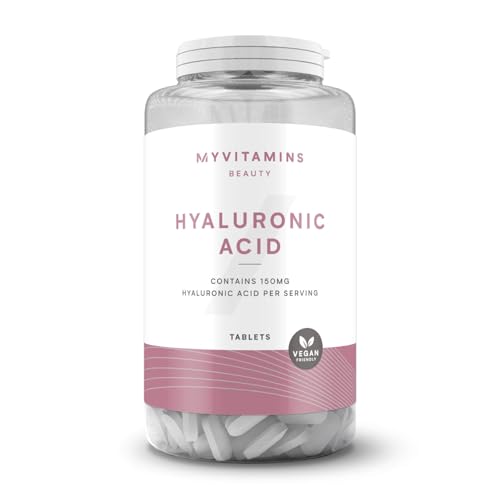 MyVitamins Myvitamins Hyaluronic Acid Tablets | High-Strength 150mg per Serving | Supports Skin Hydration, Joint & Tissue Health | 60 Tablets | Moisture-Retaining Molecule for Healthy Skin | Vegan-Friendly