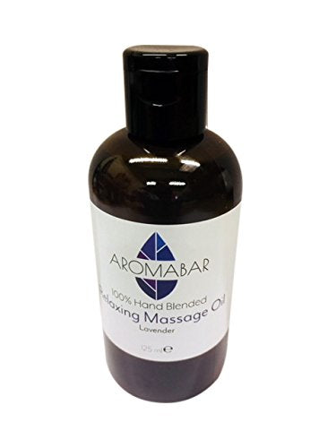 Aromabar Relaxing Massage Oil Gift Set (3 x 125ml) Lavender, De-Stress and Balancing oils Boxed