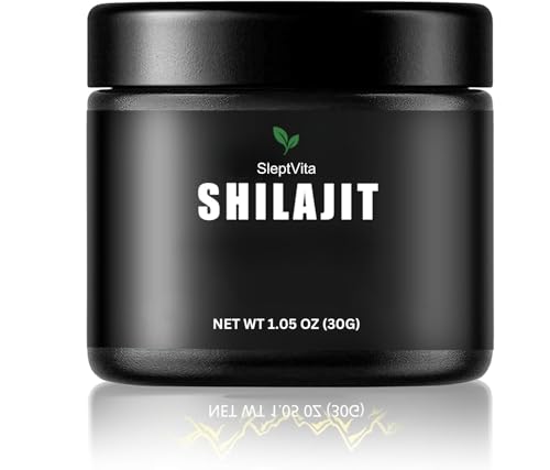 SleptVita Pure Himalayan Shilajit Resin 30g – Gold Grade Mineral, Traditional Ayurvedi, Natural Vegan Energy Support, Essential Minerals, Lab-Tested for Quality, Authentic High-Altitude Source, Pack of 1