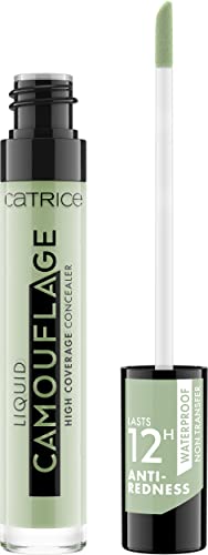 CATRICE Catrice Liquid Camouflage High Coverage Concealer, No. 200 Anti-Red, Green, for Combination Skin, for Dry Skin, for Blemished Skin, Long-Lasting, Vegan, Oil-Free, Waterproof (5 ml)