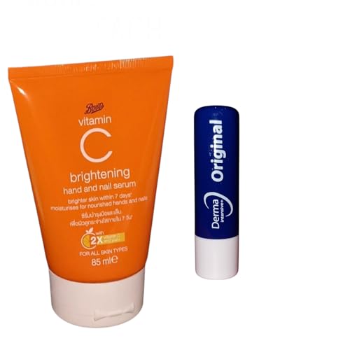 Generic VITAMIN C Brightening Hand & Nail Serum,By B øöţ ş Brighter Skin Within 7 Days, Travel Size 85mL With Free Orignial Lip Balm