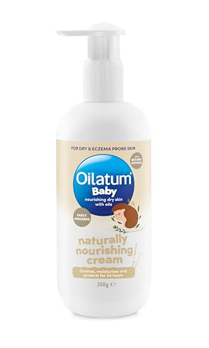 Oilatum Baby Naturally Nourishing Cream, Enriched with Natural Oatmeal, Provides Relief and Hydration for Up To 24 Hours, For Dry, Itchy and Eczema-Prone Skin, Suitable to Use from Birth, 1 x 350g