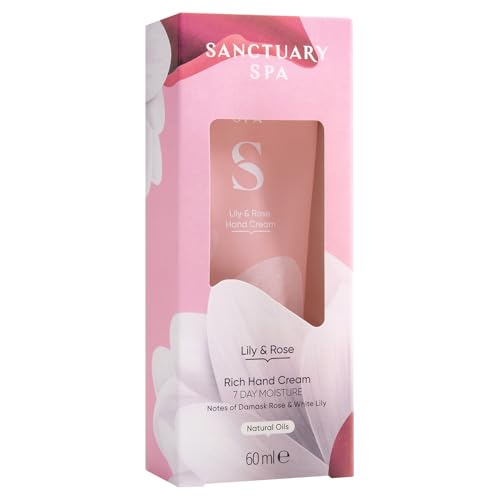 SANCTUARY Sanctuary Spa Lily & Rose Rich Hand Cream, Moisturiser, Body Cream, Vegan and Cruelty Free 60ml