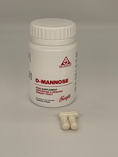 Bio-health Bio-Health D-Mannose Food Supplement for Supporting a Healthy Urinary Tract, Suitable for Vegan and Vegetarians, Additive Free, 60 Capsules