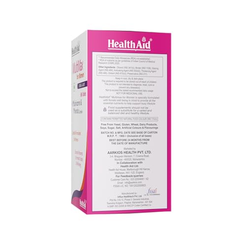 HealthAid Multi Max Vegetarian Tablets for Women - Pack of 60