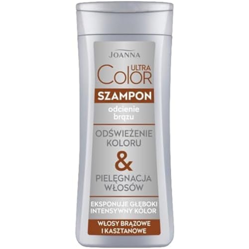 Joanna Ultra Color - Shampoo For Brown Shades - Strengthening & Revitalising Hair Shampoo - Colour Refreshing & Hair Care - Deepens Colour Intensity - Nourishes and Moisturises Hair - 200 ml