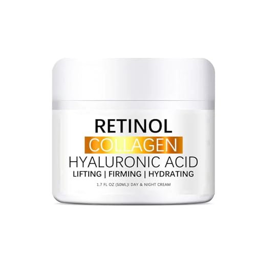 Tongyend Retinol Collagen Cream for Face, with Hyaluronic Acid, Anti-Aging Retinol Cream, Anti-Wrinkle Reduce Fine Lines Lifting and Firming Cream