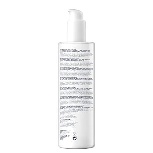 ROC - 3-in-1 Milk Makeup Remover - Effective Makeup Removal - 24-Hour Moisturising Remover - Removes Waterproof Makeup - Skin Toning Solution - Glycerin & Panthenol - All Skin Types - 400 ml