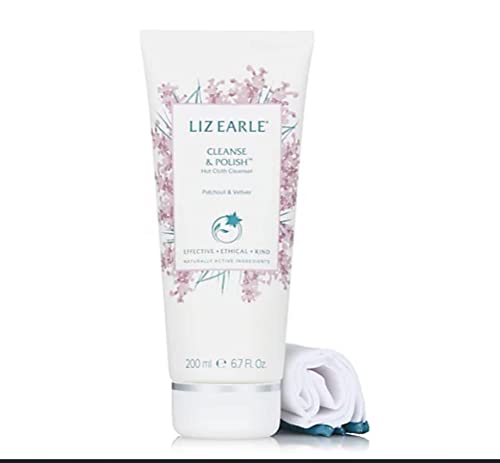 The Boots Company PLC Liz Earle Limited Edition Cleanse & Polish Patchouli & Vetiver 200ml plus 2 cloths, 3 Piece Set