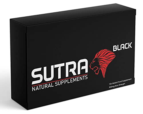 Tauro Health Sutra Black - 10 Capsule Pack - Natural Food Supplement for Men - Ginseng Capsules