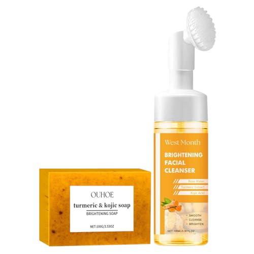 IZBEAUVO-Turmeric & Kojic Acid Soap | 100G Brightening Bar for Glowing Skin | Natural Skincare- 2Pcs