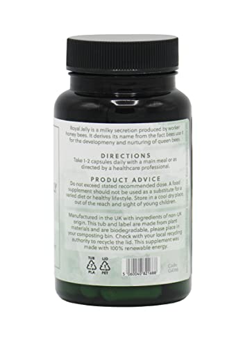 Royal Jelly Capsules | 600mg Royal Jelly per Capsule (3:1) Concentrate | from Honey Bees | G&G Vitamins