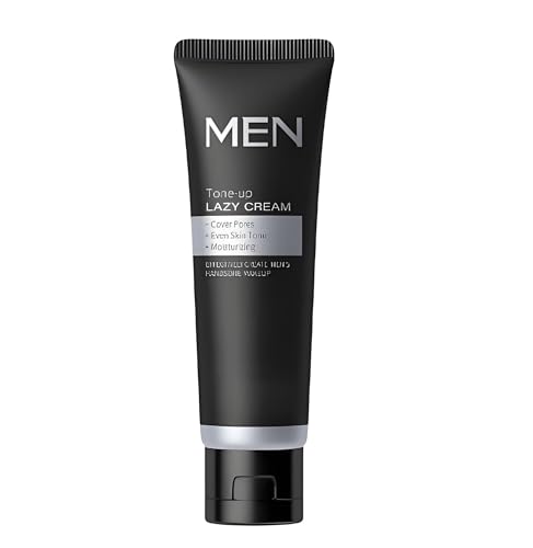 Men's BB Cream Tinted Moisturiser - Lightweight Concealer Foundation for Natural Look, Evens Skin Tone & Covers Blemishes, SPF Protection, Oil-Free Formula for Men (Bare Face Cream)