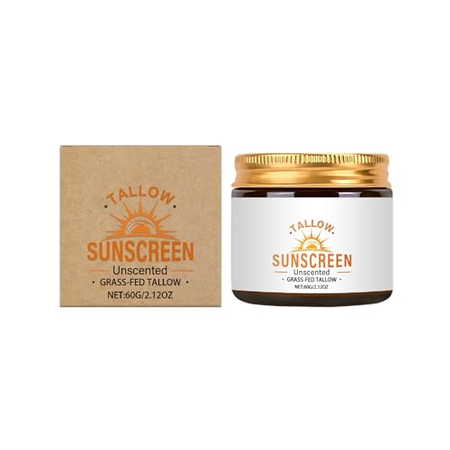 OKAQEE Grass-Fed Tallow Sunscreen - Sun Cream for Face and Body