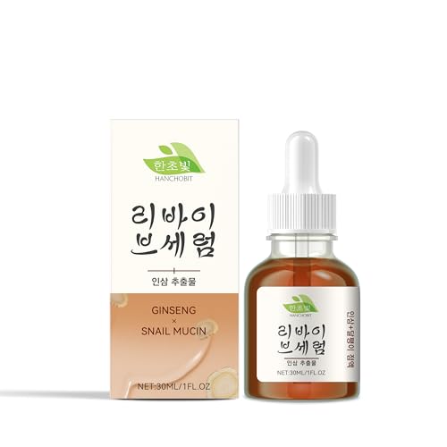ISBEAUSOLS Beauty of Korean Skincare Serum, Repair Revive Serum Ginseng + Snail Mucin Essence Korean Skin Care
