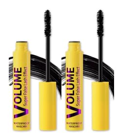 NoraGlaze 2 Pcs Bubble Mascara Set – Waterproof & Smudge-Proof Mascara – Volumizing, Clump-Proof & Lengthening Builds Natural, Defined Lashes Telescopic Brush for Volume Curl for Daily Use