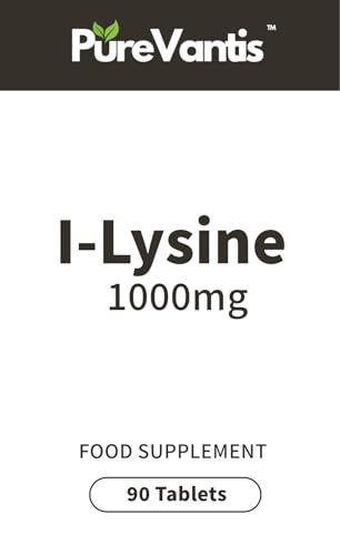 PureVantis L-Lysine 1000mg – 90 Tablets | Essential Amino Acid for Immune & Collagen Support, UK Made