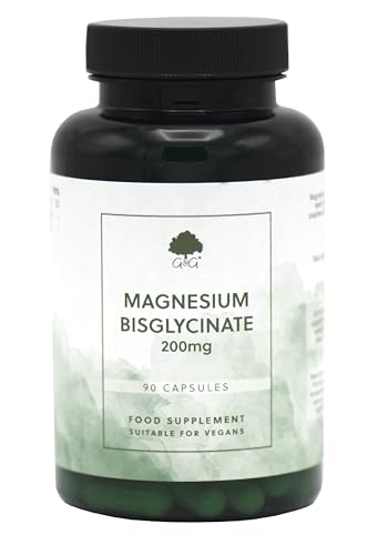 Magnesium Bisglycinate | 200mg Elemental Magnesium per 3 Capsule Dose | 90 Vegan Capsules | G&G Vitamins