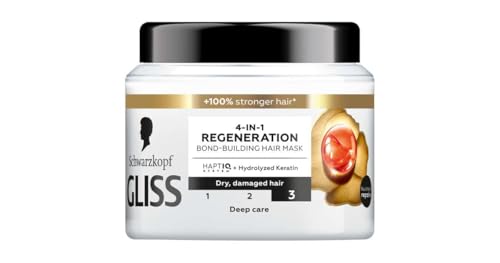 Schwarzkopf Gliss 4 IN 1 Regeneration Hair Mask Dry Damaged Hair, 400 ml