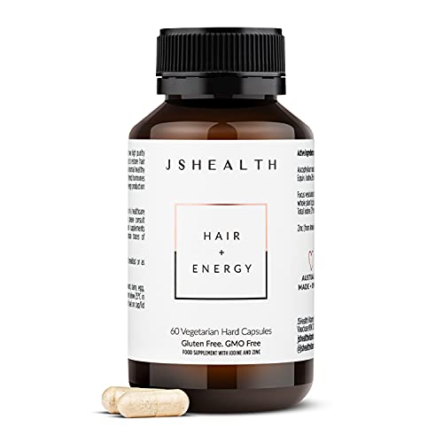 JSHealth Vitamins Hair and Energy Formula Hair Growth Vitamins | Hair Vitamins for Women and Men | Zinc, 60.0 Count
