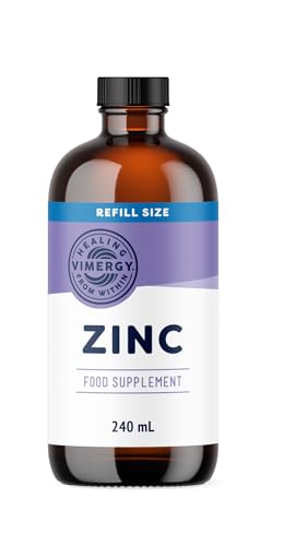 Vimergy Liquid Zinc 240 mL – 240 Servings – Liquid Zinc Supplement – Supports Immunity, Metabolism & Bone – Antioxidant – No Refined Sugar – Gluten-Free Non-GMO Kosher Vegan/Paleo Friendly