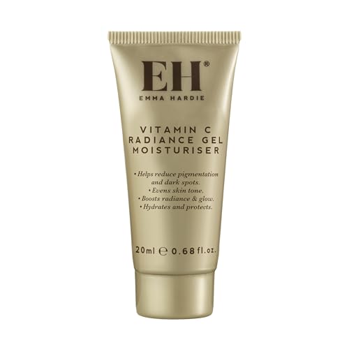 Emma Hardie Travel Size 20ml Vitamin C Radiance Gel Moisturiser, Reduces Pigmentation and Increases Brightness, Helps to Even Out, Smooth & Plump Skin, Boosts Radiance & Glow, Vegan & Cruelty Free