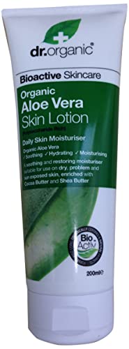 DR ORGANIC Dr. Organic. Organic Aloe Vera Skin Lotion for Burns, Vitamins Treatment. 200ml. WE SHIP WORLDWIDE